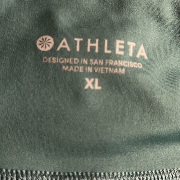 Athleta Green Active Wear Leggings size XL - Picture 4 of 7